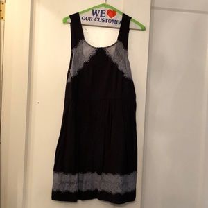 Black dress with lavender lace